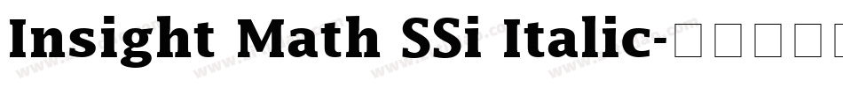 Insight Math SSi Italic字体转换